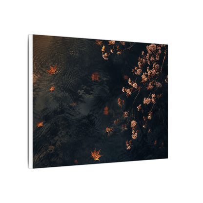 Golden Hour Cherry Blossom Canvas Art - Dark Japandi Kanso