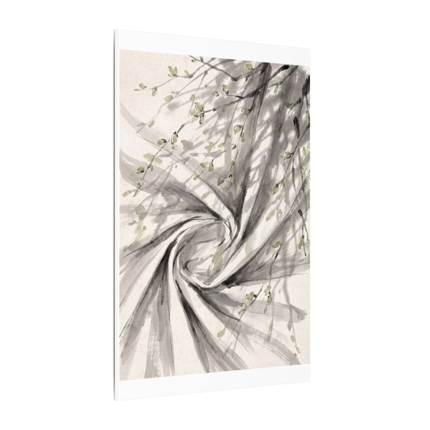 Silk Drape Spring Canvas Art | Zen Contemplative Design