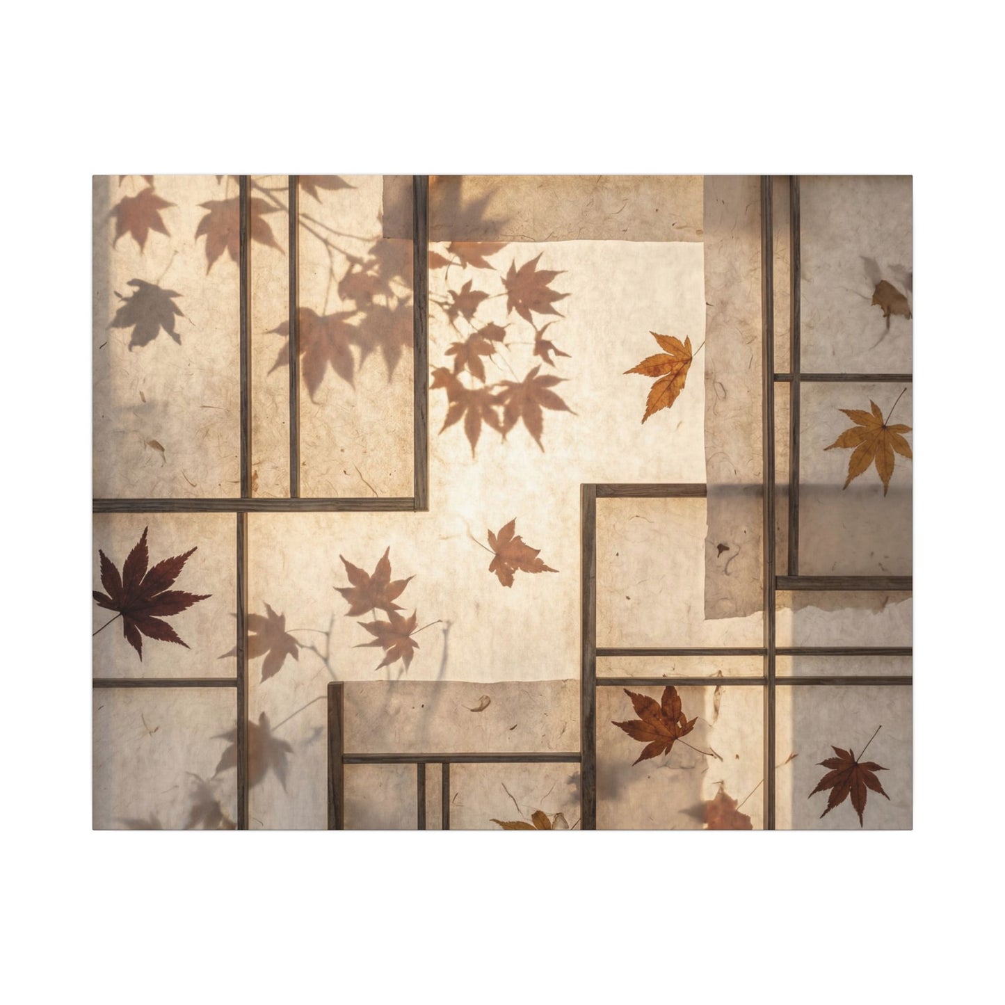 Shoji Screen Japanese Pattern Canvas Art | Neutral Japandi Art