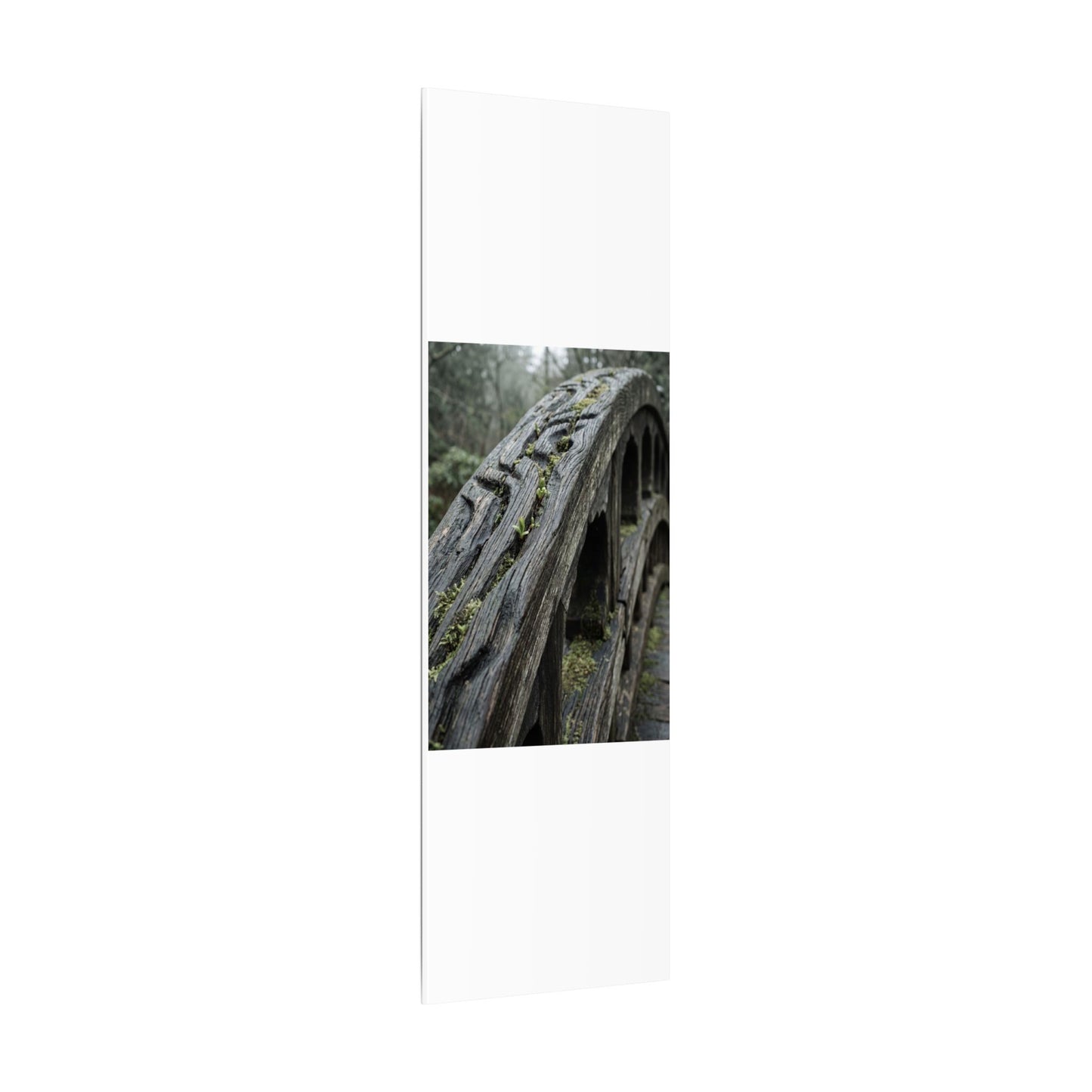 Overcast Wooden Bridge Canvas Art - Japandi Kanso