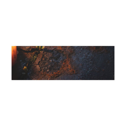 Candlelight Rust Patina Canvas Art - Dark Japandi Ma