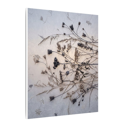 Elegant Dried Flowers Canvas Art - Japanese Pattern Japandi