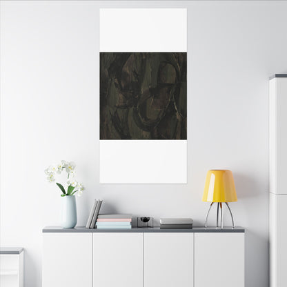 Mixed Media Dark Japandi Textured Canvas Art