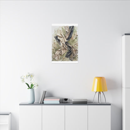 Silk Drape Summer Canvas Art | Japandi Cozy Design