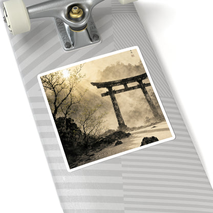 Ma Torii Gate Sticker - Zen Karesansui