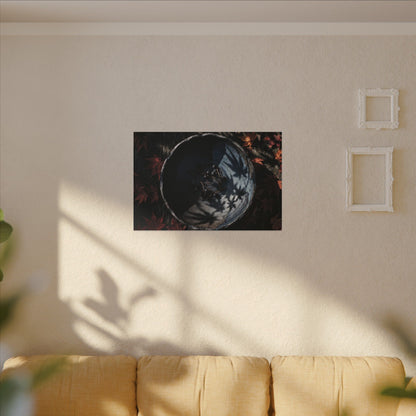 Autumn Ceramic Bowl Shadow Zen Canvas Art | Bold Decor