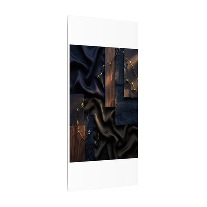Silk Drape Spring Canvas Art | Dark Japandi Moody Design