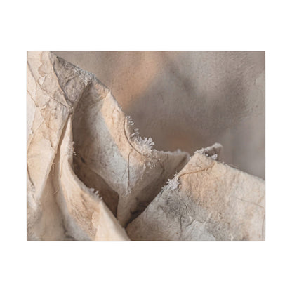 Japandi Paper Fold in Candlelight | Watercolor Canvas Art