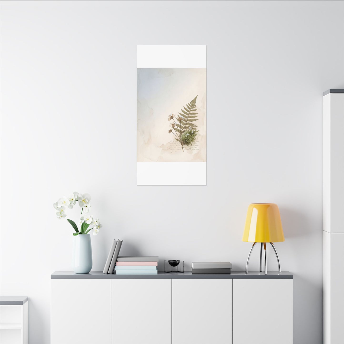 Winter Moss Close Up Herbarium Canvas Art | Enchanting Decor