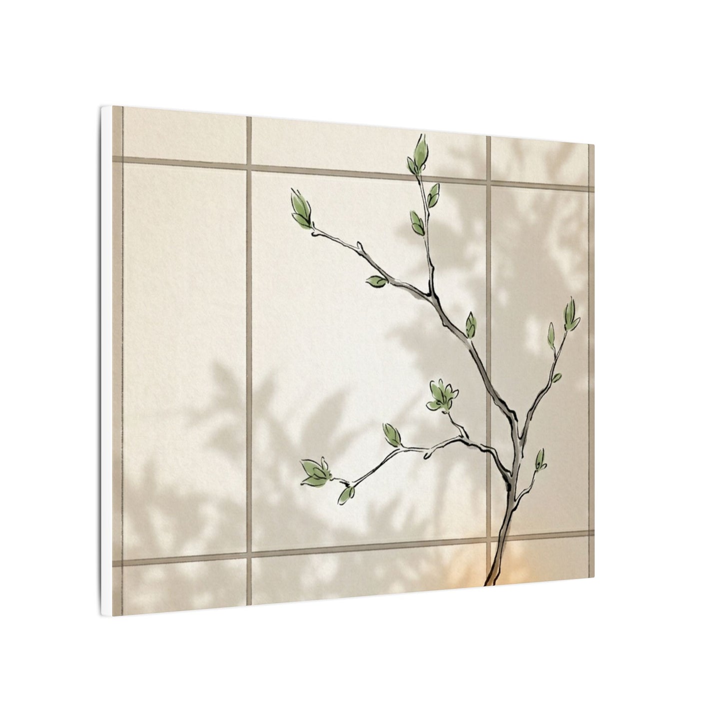 Shoji Screen Spring Canvas Art | Japandi Cozy Design