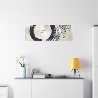 Wisteria Enso Canvas Art | Serene Zen Art