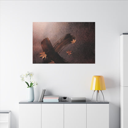 Moody Ink Brushstroke Canvas Art - Moody Minimal Dark Japandi