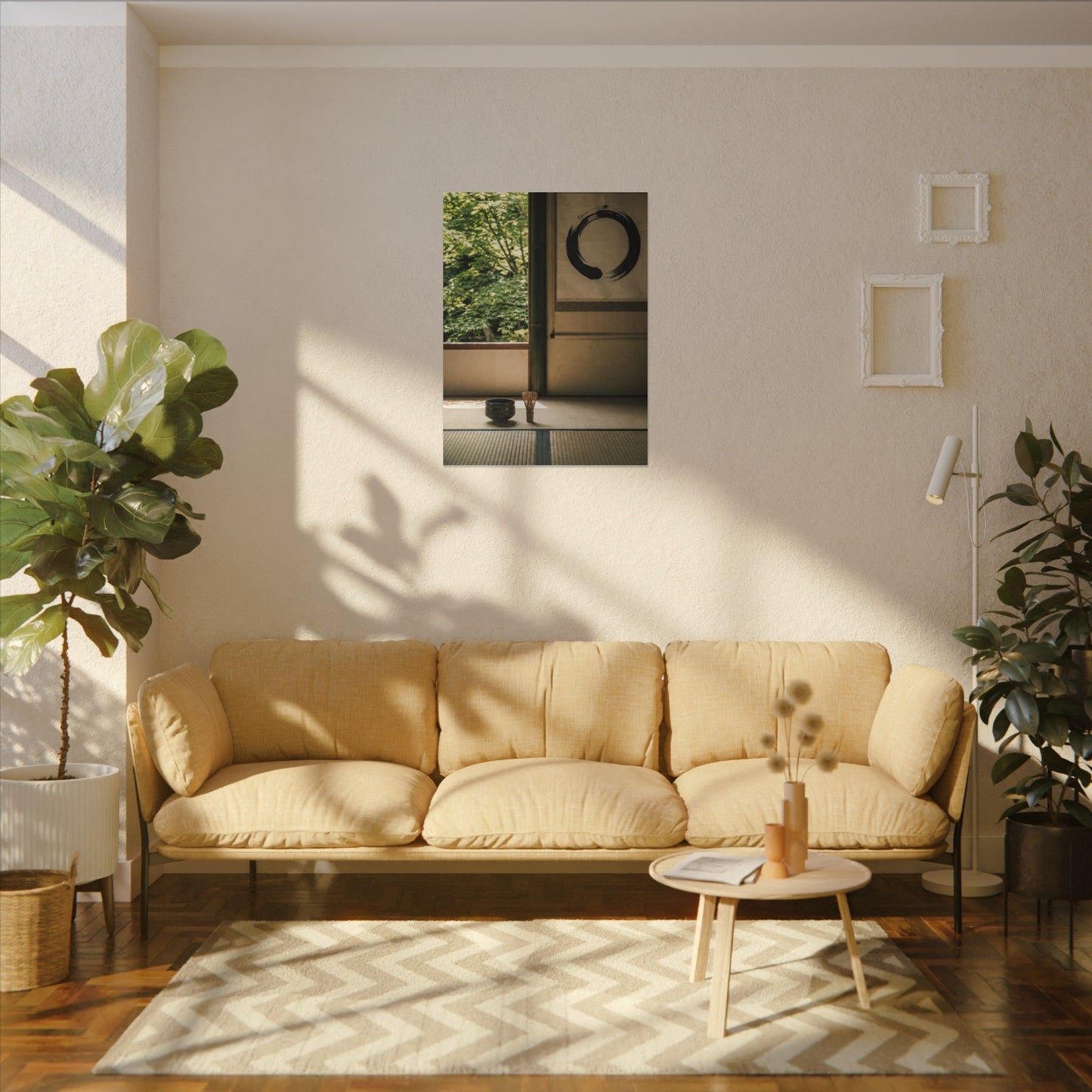 Tea Ceremony Enso Canvas Art | Serene Zen Art