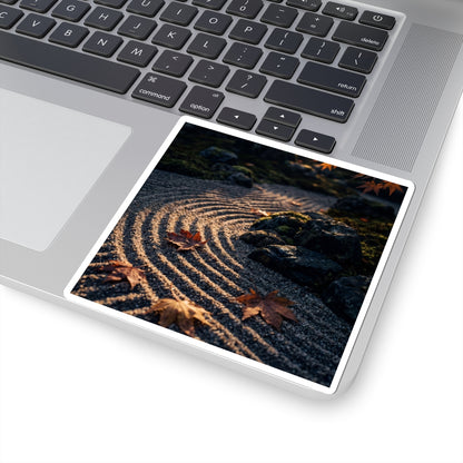 Luxurious Rock Garden Sticker - Moody Minimal Dark Japandi