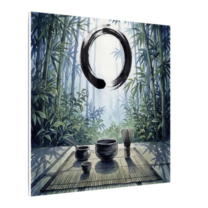 Seijaku Tea Ceremony Canvas Art - Zen Enso