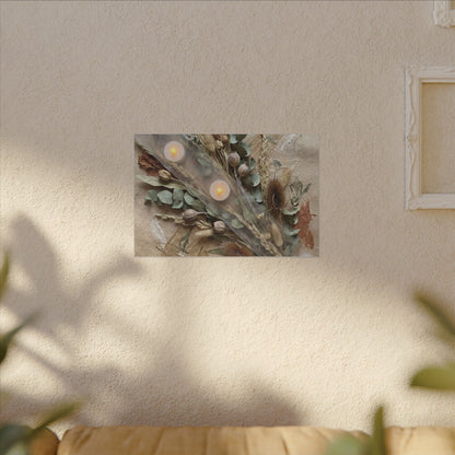 Candlelight Dried Flowers Canvas Art - Japandi Kanso