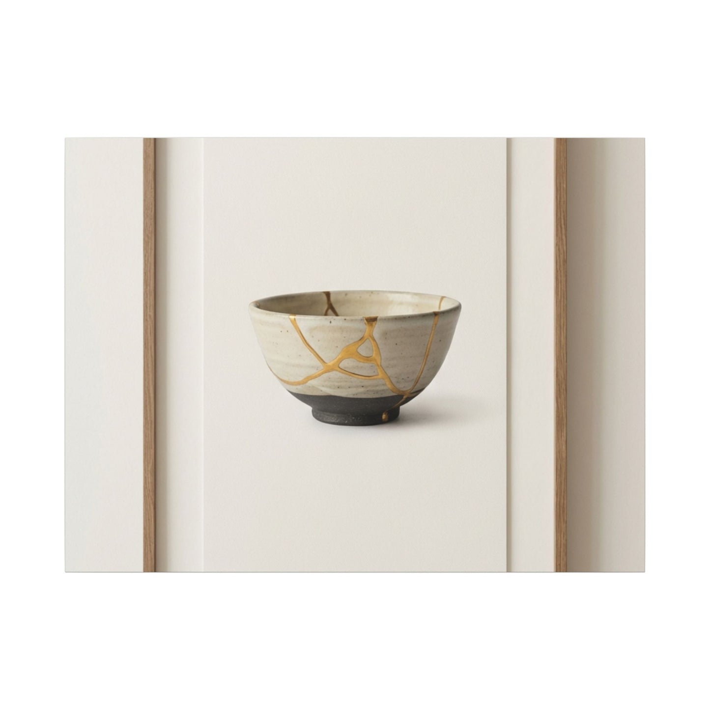 Kintsugi Charcoal Canvas Art