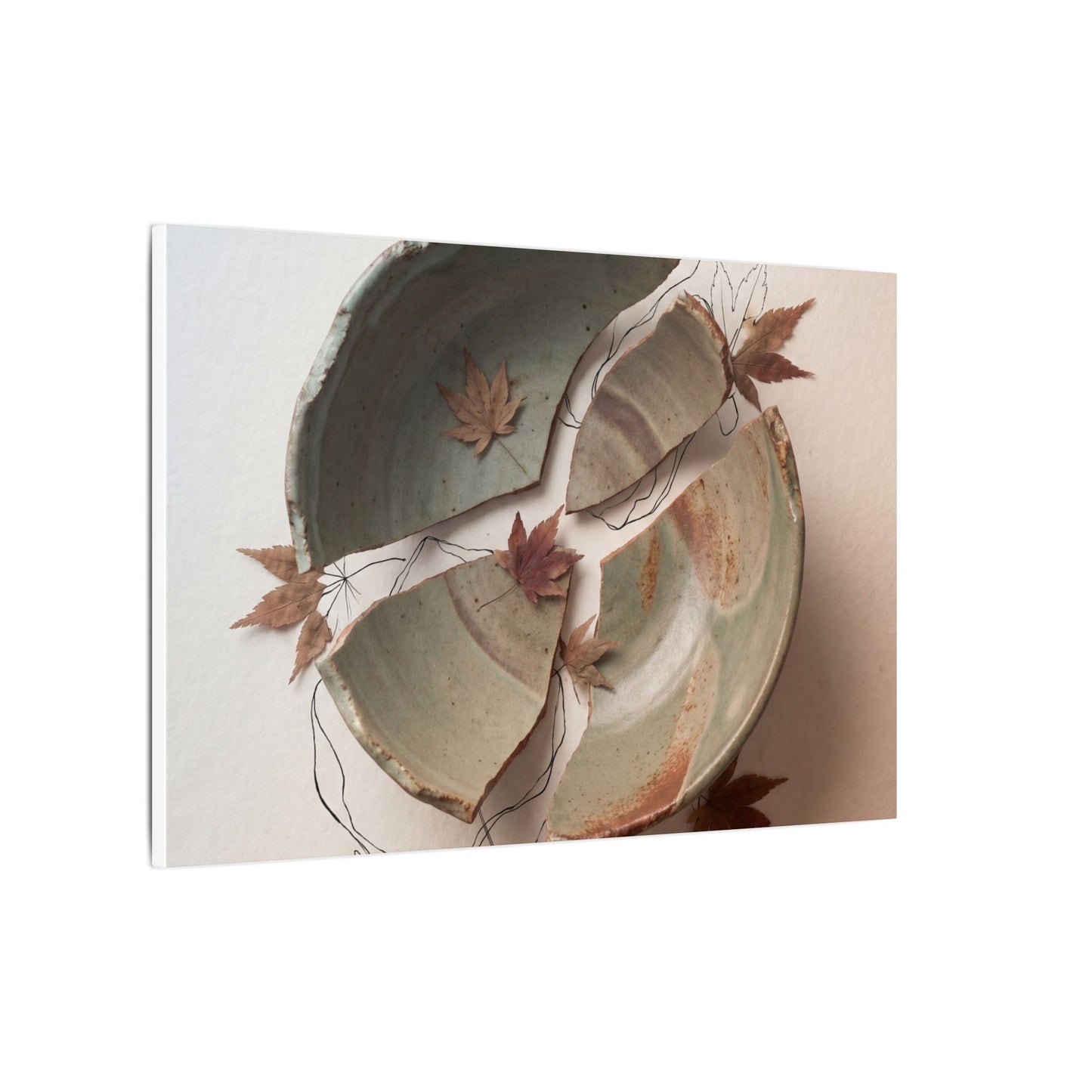 Dawn Ceramic Bowl Canvas Art - Japandi Fukinsei