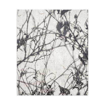 Winter Shadow Play Japanese Pattern Canvas Art | Elegant Decor