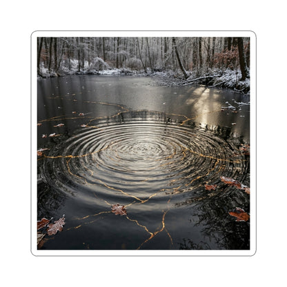 Water Ripple Sticker | Winter Kintsugi Broken Beauty Art