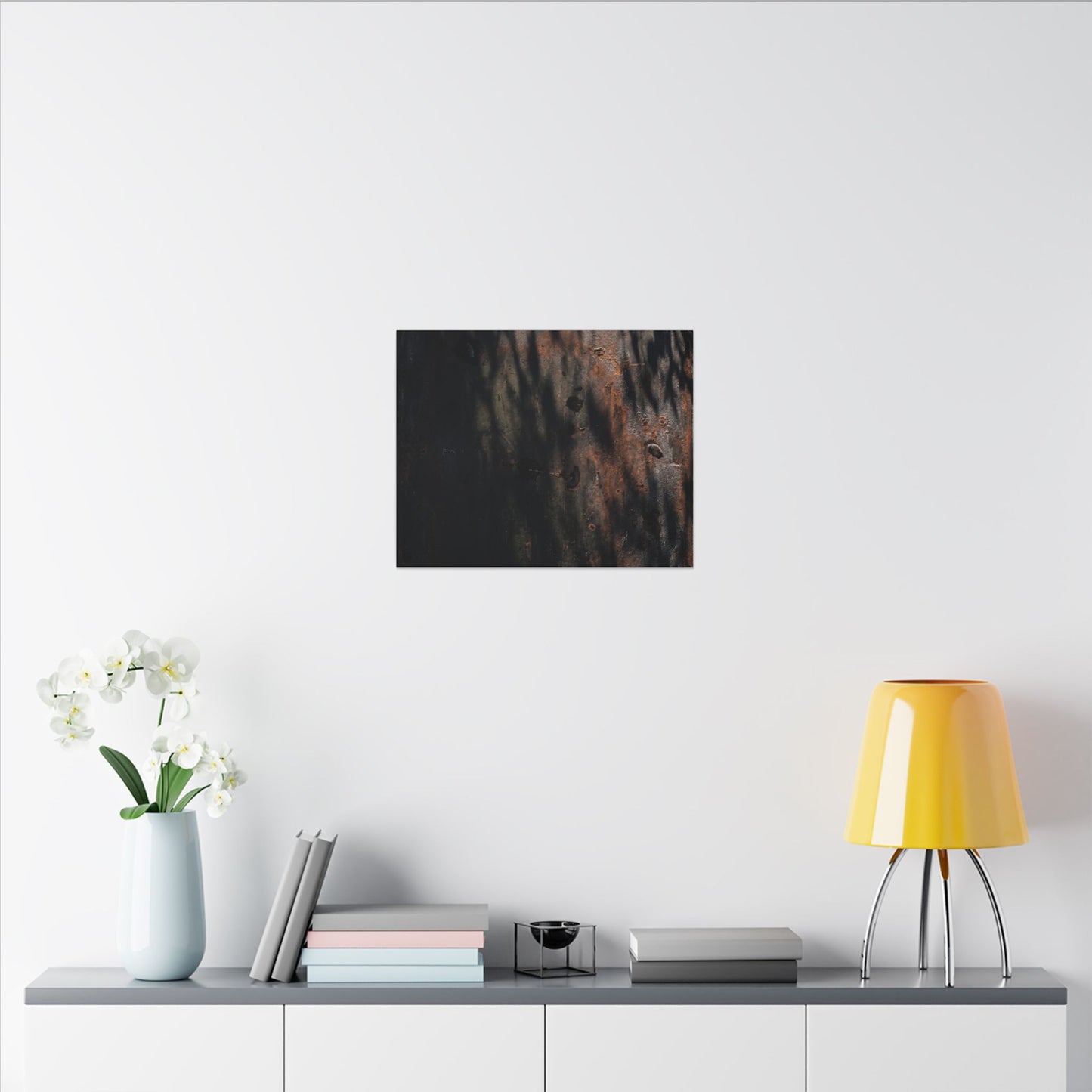 Rust Patina Shadow Zen Canvas Art | Luxurious Dark Japandi Art