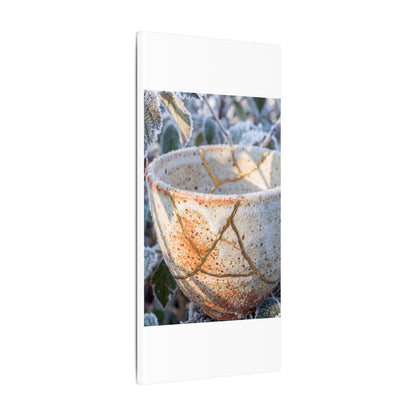 Resilient Ceramic Bowl Canvas Art - Gold Vein Kintsugi