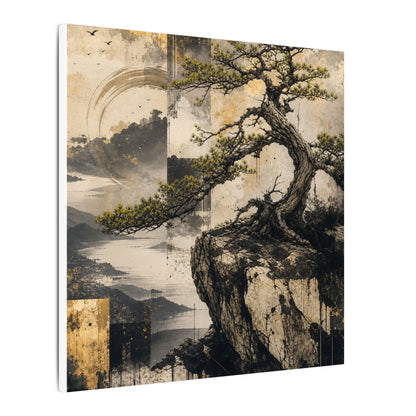 Golden Hour Pine Tree Canvas Art - Japandi Datsuzoku