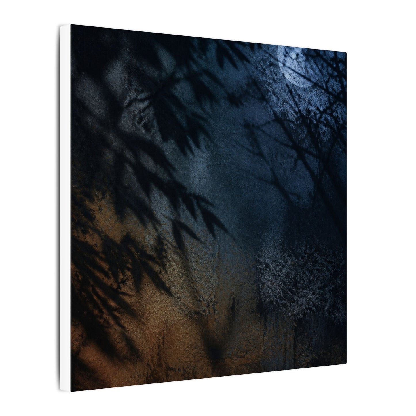 Kanso Shadow Play Canvas Art - Dark Japandi Shadow Zen