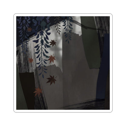 Wisteria Sticker | Autumn Dark Japandi Moody Minimal Art Art Print