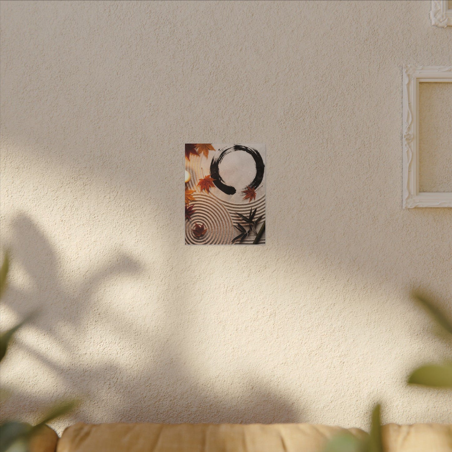 Tranquil Rock Garden Canvas Art - Enso Zen