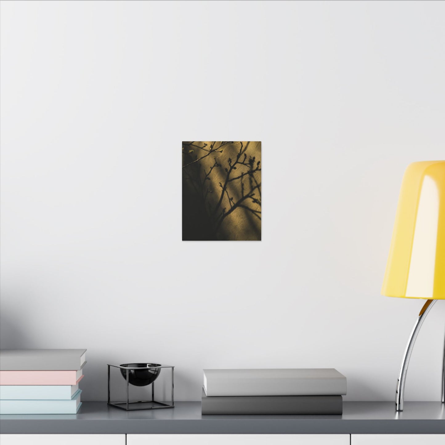 Golden Hour Shadow Play Canvas Art - Dark Japandi Seijaku