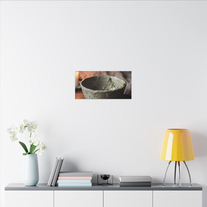 Ceramic Bowl Spring Canvas Art | Japandi Neutral Design