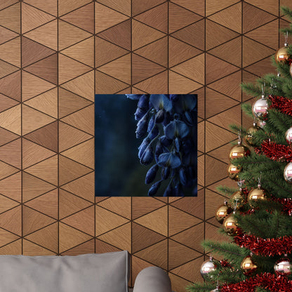 Wisteria Shadow Zen Wall Art Print | Sophisticated Dark Japandi Art