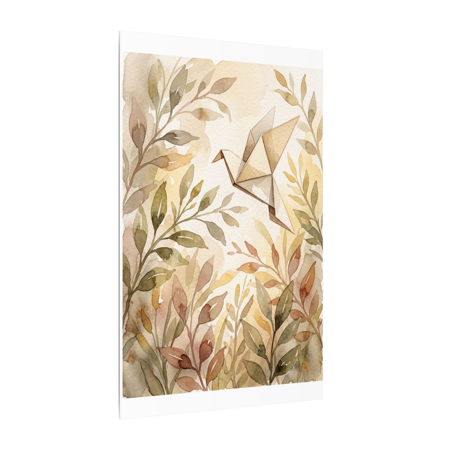 Fukinsei Paper Fold Canvas Art - Japandi Watercolor