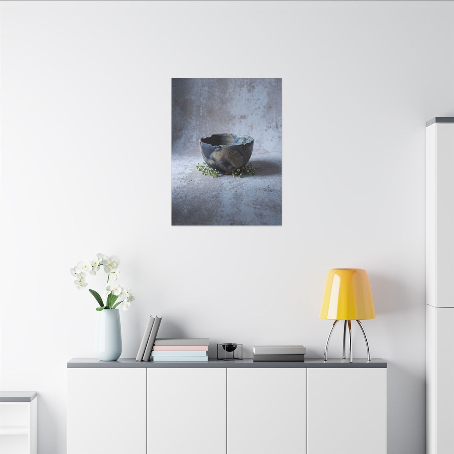 Ceramic Bowl Spring Canvas Art | Japandi Warm Design