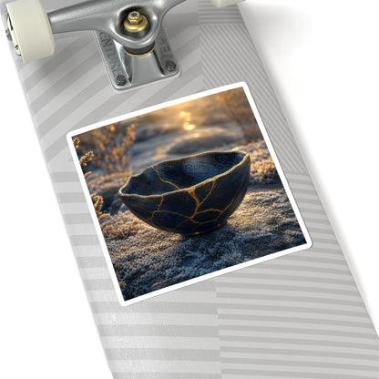 Healing Ceramic Bowl Sticker - Gold Repair Kintsugi