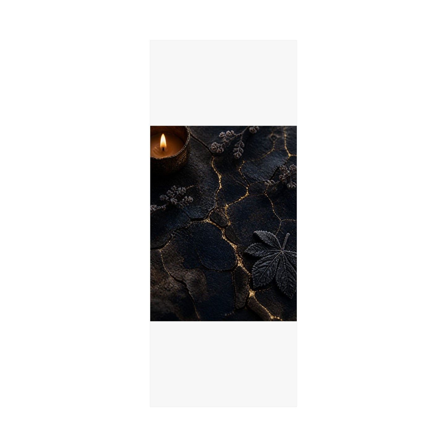 Luxurious Cracked Earth Wall Art Print - Moody Minimal Dark Japandi