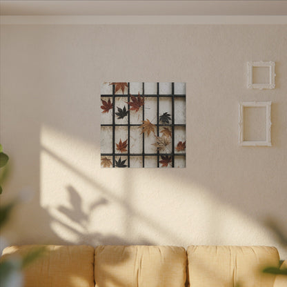 Japandi Shoji Screen in Overcast | Texture Canvas Art