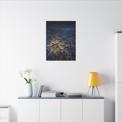 Cracked Earth Broken Beauty Canvas Art | Artful Kintsugi Art