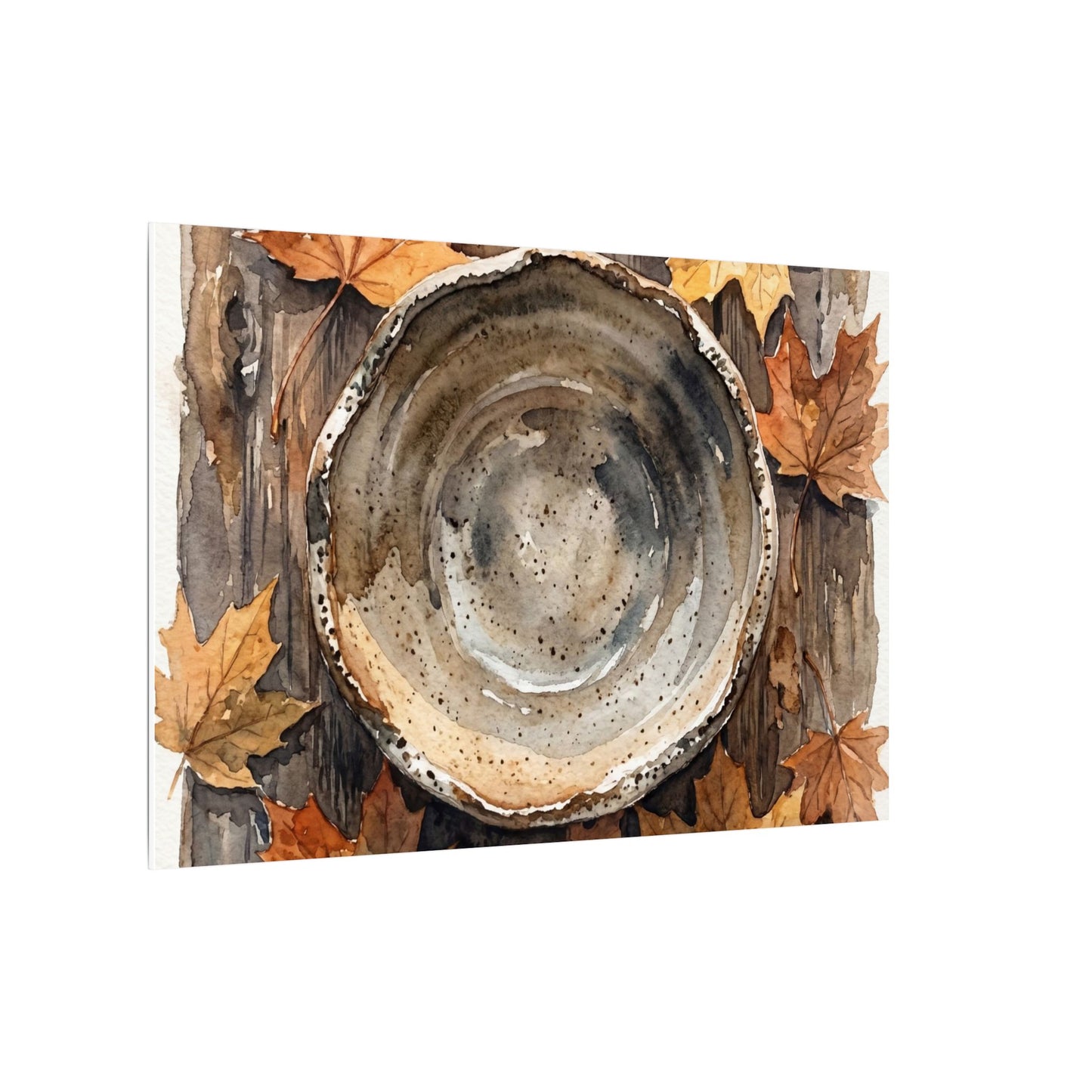 Ma Ceramic Bowl Canvas Art - Japandi Watercolor