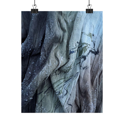 Silk Drape Winter Wall Art Print | Japandi Elegant Design