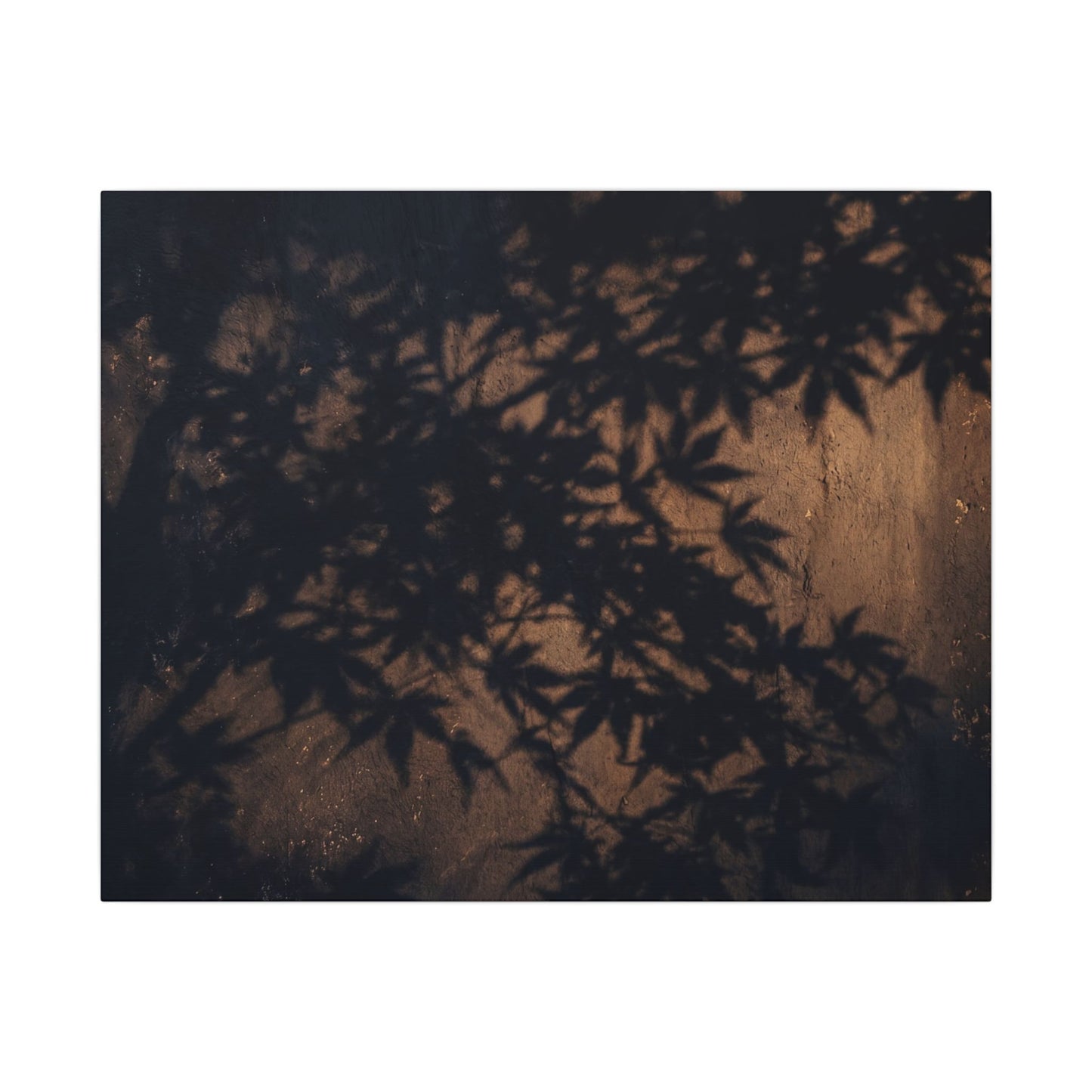 Shadow Play Autumn Canvas Art | Dark Japandi Atmospheric Design