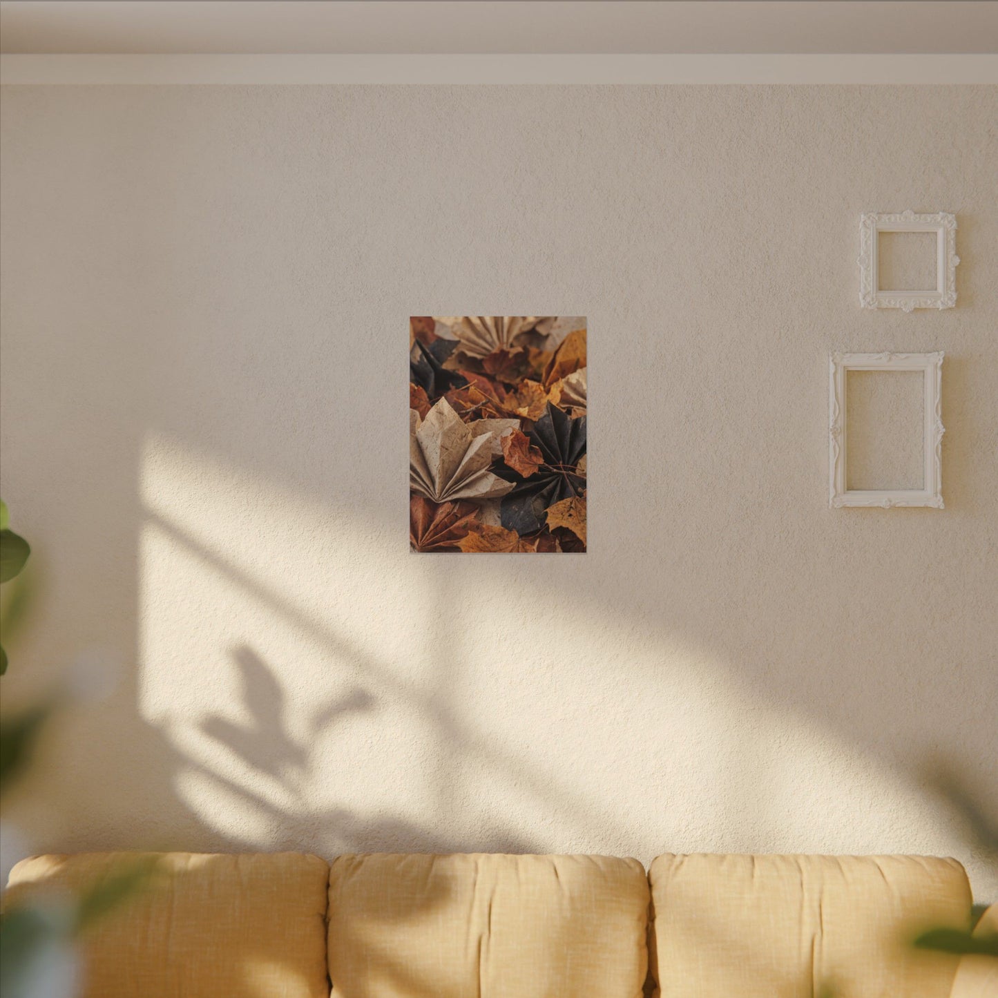 Paper Fold Texture Canvas Art | Elegant Japandi Art