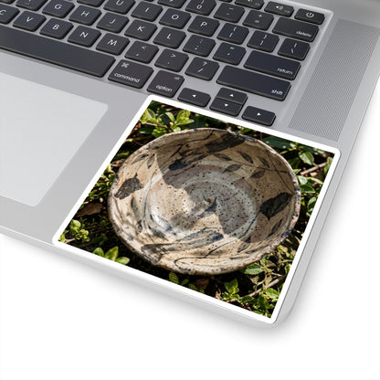 Japandi Ceramic Bowl in Dappled | Japanese Pattern Sticker