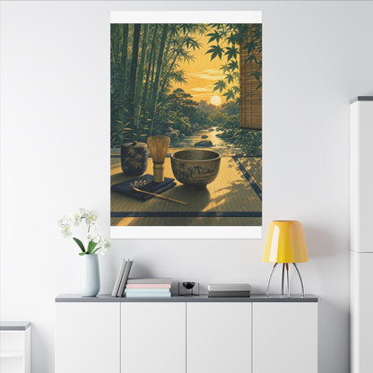 Ma Tea Ceremony Canvas Art - Zen Ukiyo E Inspired