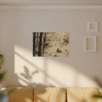 Peaceful Bamboo Grove Canvas Art - Karesansui Zen