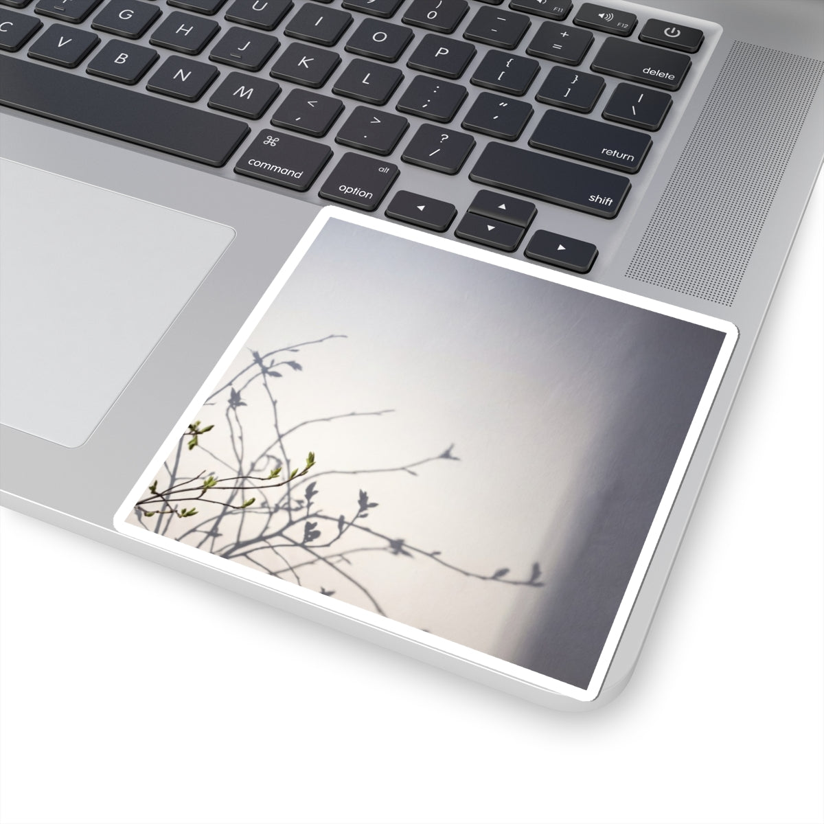 Earthy Shadow Play Sticker - Japanese Pattern Japandi