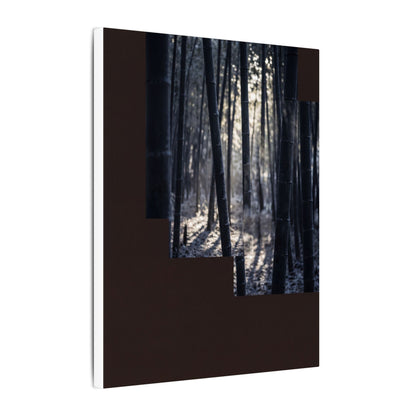 Bamboo Grove Canvas Art | Winter Dark Japandi Moody Minimal Art