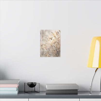 Winter Dried Flowers Watercolor Canvas Art | Warm Decor