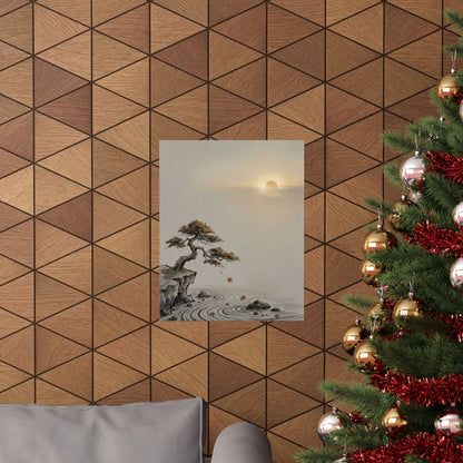 Pine Tree Autumn Wall Art Print | Zen Tranquil Design